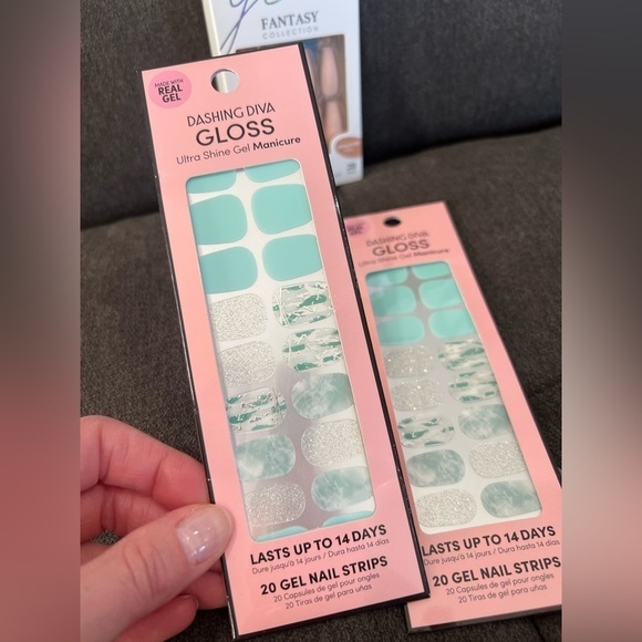 New Dashing Diva gel nail strips and Kiss Gel Fantasy press on nail kit bundle - Picture 2 of 6